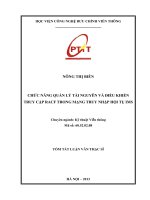 Chức năng quản lý tài nguyên vè điều khiển truy cập RACF trong mạng truy nhập hội tụ IMS