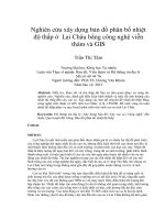 Nghiên cứu xây dựng bản đồ phân bố nhiệt độ thấp ở lai châu bằng công nghệ viễn thám và GIS