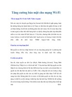 Tài liệu Tăng cường bảo mật cho mạng Wi-Fi pdf
