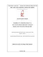 Nghiên cứu phương pháp và xây dựng phần mềm quy hoạch mạng truyền dẫn thế hệ mới