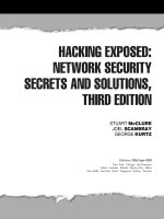 Tài liệu HACKING EXPOSED: NETWORK SECURITY SECRETS AND SOLUTIONS, THIRD EDITION doc