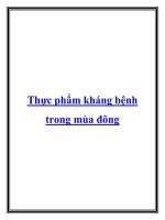 Tài liệu Thực phẩm kháng bệnh trong mùa đông pptx