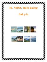 Tài liệu EL NIDO, Thiên đường tình yêu doc