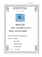 báo cáo thực tập môn vi xử lý