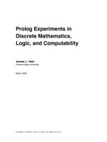 Tài liệu Prolog Experiments in Discrete Mathematics, Logic, and Computability pdf