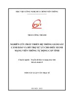 Nghiên cứu phát triển hệ thống giám sát cảnh báo và hỗ trợ xử lý cho điều hành mạng viễn thông tự động cấp tỉnh