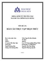 báo cáo thực tập nhận thức công ty cp công nghiệp đồng minh