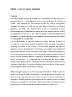 Tài liệu Model Policy on Bank Deposits ppt