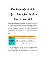 Tài liệu Tìm hiểu một số khác biệt cơ bản giữa các chip Core i của Intel ppt