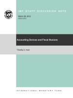 Tài liệu IMF STAFF DISCUSSION NOTE - Accounting Devices and Fiscal Illusions pptx