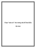 Tài liệu Chọn “màu áo” cho tường nhà để tìm kiếm vận may doc
