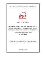 Hoạt động marketing hỗn hợp của công ty dịch vụ viễn thông   vinaphone đối với các dịch vụ giá trị gia tăng trên mạng di động 3g