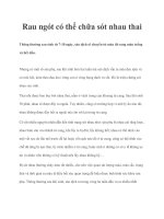 Tài liệu Rau ngót có thể chữa sót nhau thai potx