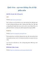 Tài liệu Quét virus – spyware không cần cài đặt phần mềm doc