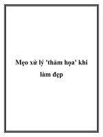 Tài liệu Mẹo xử lý ''''thảm họa'''' khi làm đẹp pdf