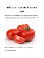 Tài liệu Điều Cần Tránh Khi Ăn Rau Củ Quả ppt
