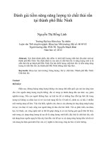 Đánh giá tiềm năng năng lượng từ chất thải rắn tại thành phố bắc ninh