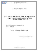 các phương pháp xây dựng vành các thương của các vành không giao hoán