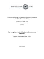 Tài liệu Tax compliance costs: A business administration perspective ppt