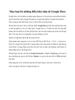 Tài liệu Mẹo loại bỏ những điều khó chịu từ Google Docs ppt