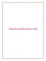 Tài liệu Uống nước dưa hấu khi bị say nắng pptx