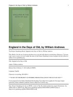 Tài liệu England in the Days of Old docx