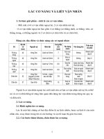 Bài giảng Lác cơ năng và liệt vận nhãn