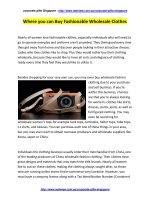 Where you can buy fashionable wholesale clother