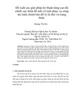 Đề xuất các giải pháp kỹ thuật nâng cao độ chính xác bình đồ ảnh vệ tinh phục vụ công tác hiện chỉnh bản đồ tỷ lệ nhỏ và trung bình