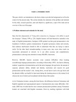 HUẤN LUYỆN CHIẾN lược SIÊU NHẬN THỨC và sử DỤNG HOẠT ĐỘNG PHỤ đạo NHẰM NÂNG CAO kỹ NĂNG GIAO TIẾP với sự lưu ý đặc BIỆT tới các PHỤ âm TIẾNG ANH