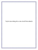 Tài liệu Tuyển chọn những bài ca dao chủ đề hôn nhân ppt