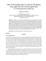 Một số biện pháp quản lý công tác bồi dưỡng công nghệ mới cho cán bộ ngành điện ở trường đại học điện lực