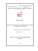 Nâng cao năng lực cạnh tranh của công ty TNHH may phố hiến
