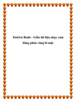 Tài liệu Toolwiz Bsafe - Giấu dữ liệu nhạy cảm bằng phân vùng bí mật docx