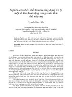 Nghiên cứu điều chế than tre ứng dụng xử lý một số kim loại nặng trong nước thải nhà máy mạ
