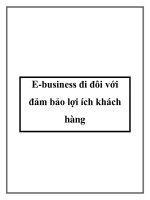 Tài liệu E-business đi đôi với đảm bảo lợi ích khách hàng doc