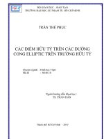 các điểm hữu tỷ trên các đường cong elliptic trên trường hữu tỷ