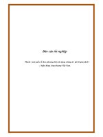 Thanh toán quốc tế theo phương thức tín dụng chứng từ tại Sở giao dịch I – Ngân hàng công thương Việt Nam