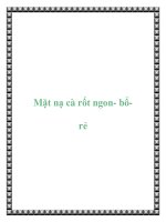 Tài liệu Mặt nạ cà rốt ngon- bổrẻ pot