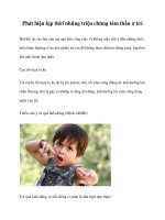 Tài liệu Phát hiện kịp thời những triệu chứng tâm thần ở trẻ potx