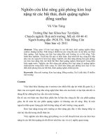 Nghiên cứu khả năng giải phóng kim loại nặng từ các bãi thải, đuôi quặng nghèo đồng sunfua