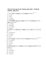 Tài liệu Đề thi và đáp án tiếng anh trình độ TOEFL - Tìm từ sai trong số các từ được gạch chân - Đề 49 pptx