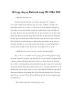Tài liệu Chế ngự công cụ hình ảnh trong MS Office 2010 doc
