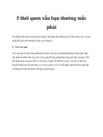 Tài liệu 5 thói quen xấu bạn thường mắc phải pdf