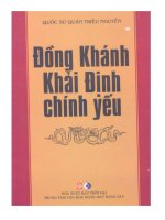 Tài liệu Đồng Khánh Khải Định chính yếu doc