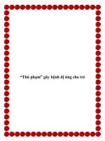 Tài liệu “Thủ phạm” gây bệnh dị ứng cho trẻ pot