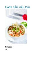 Tài liệu Canh nấm nấu tôm pdf