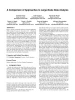 Tài liệu A Comparison of Approaches to Large-Scale Data Analysis pdf