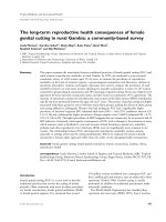 Tài liệu The long-term reproductive health consequences of female genital cutting in rural Gambia: a community-based survey doc