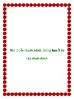 Tài liệu Bài thuốc thanh nhiệt, lương huyết từ cây dành dành docx